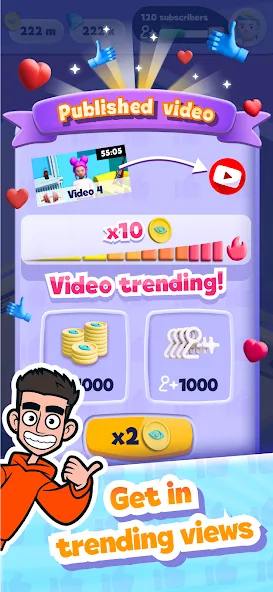 A4 Vlogger: Streamer simulator [МОД Бесконечные деньги] Screenshot 3