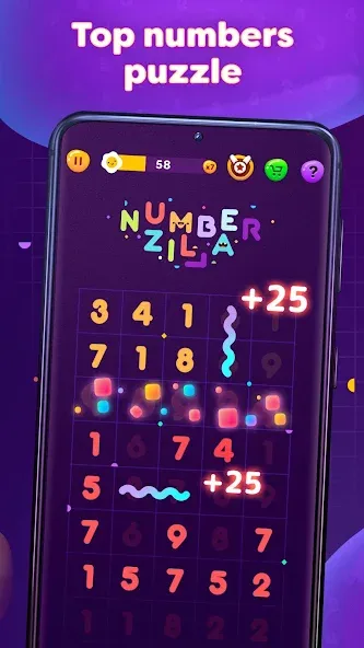 Numberzilla: Number Match Game (Намберзилла) [МОД Menu] Screenshot 2