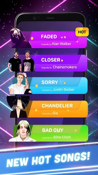 Hop Tiles 3D: Hit music game (Хоп Тайлс 3Д) [МОД Много денег] Screenshot 5