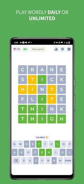 Wordly - Daily Word Game [МОД Много монет] Screenshot 1