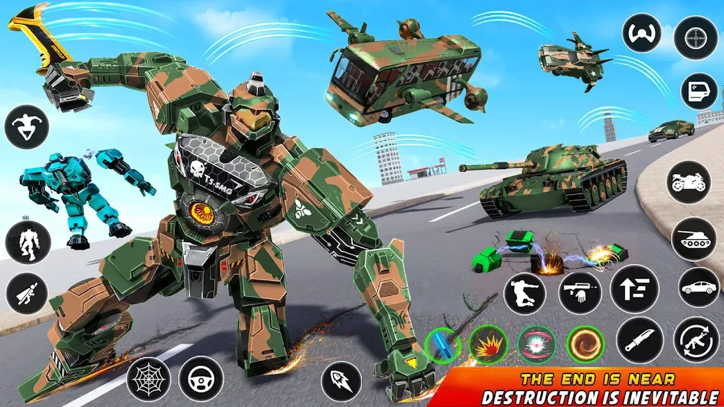 Army Bus Robot Car Game 3d [МОД Menu] Screenshot 1