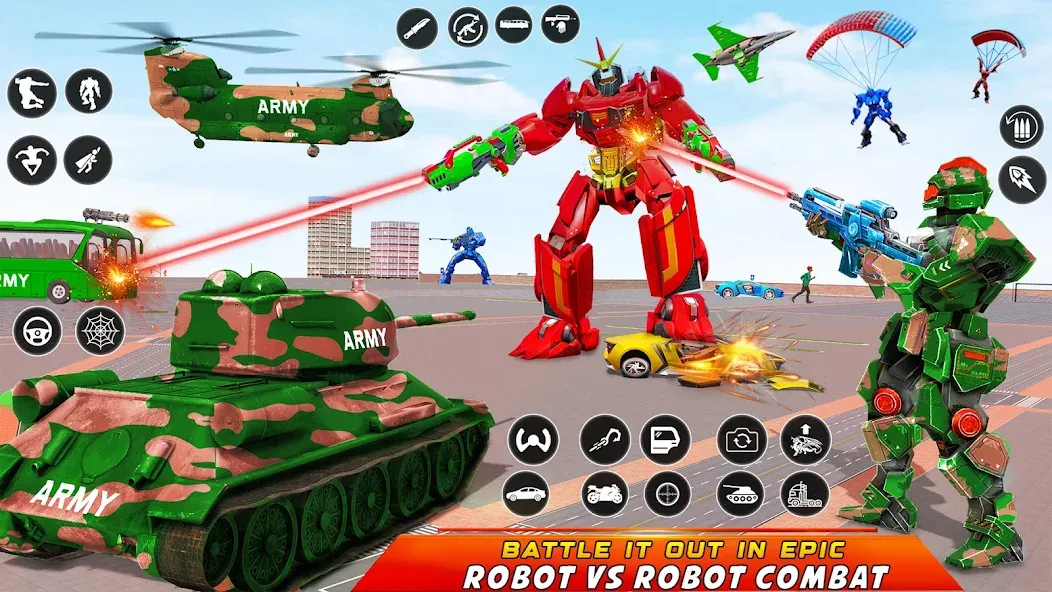 Army Bus Robot Car Game 3d [МОД Menu] Screenshot 4