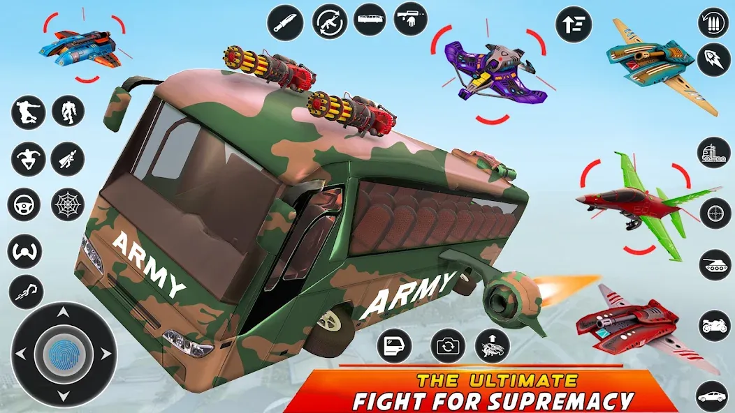 Army Bus Robot Car Game 3d [МОД Menu] Screenshot 5
