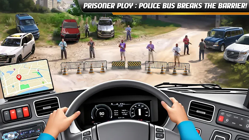 Police Bus Simulator Bus Games [МОД Unlimited Money] Screenshot 1