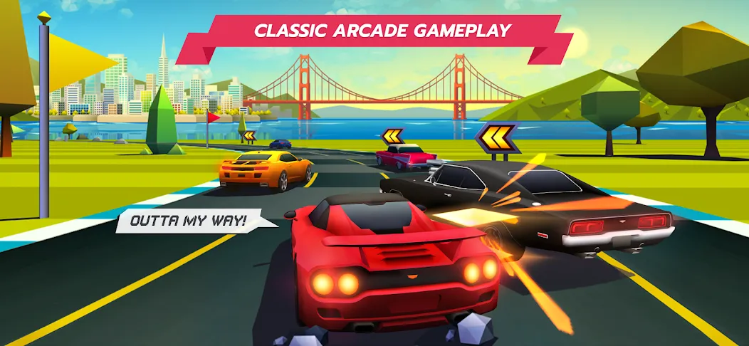 Horizon Chase – Arcade Racing (Хорайзон Чейс) [МОД Бесконечные деньги] Screenshot 1