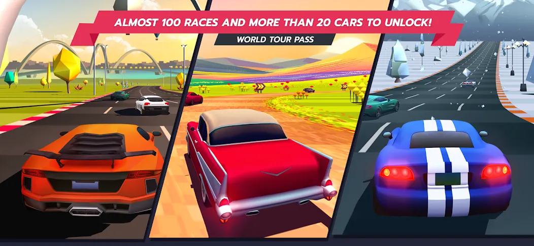 Horizon Chase – Arcade Racing (Хорайзон Чейс) [МОД Бесконечные деньги] Screenshot 2