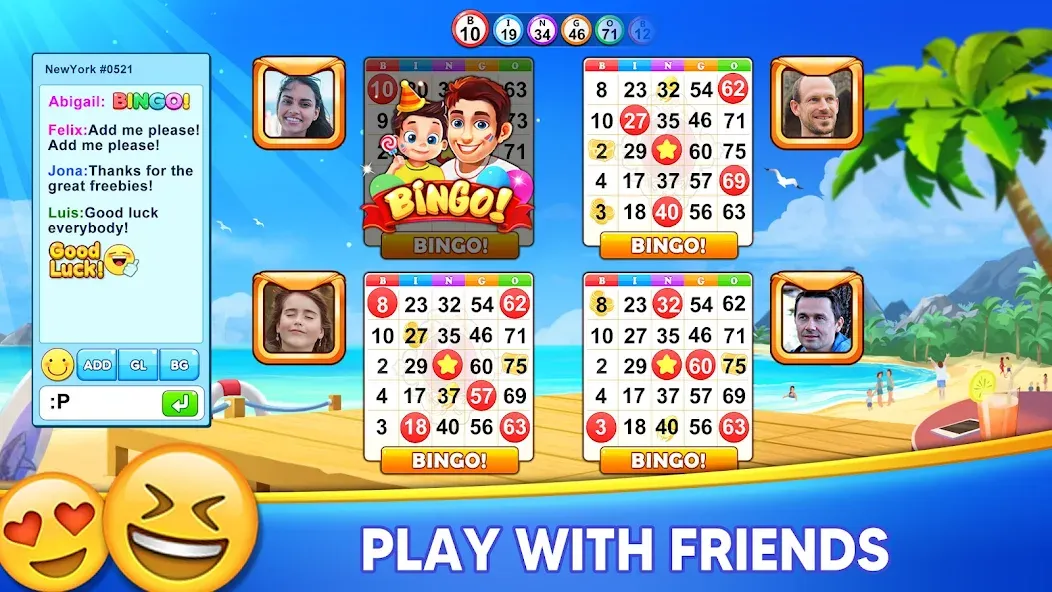 Bingo Holiday: Live Bingo Game [МОД Бесконечные монеты] Screenshot 5