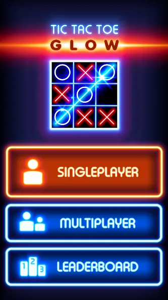 Tic Tac Toe Glow: 2 Players [МОД Меню] Screenshot 1