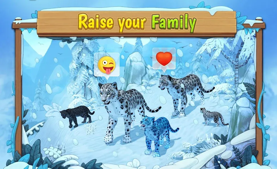 Snow Leopard Family Sim Online [МОД Mega Pack] Screenshot 1
