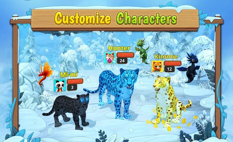Snow Leopard Family Sim Online [МОД Mega Pack] Screenshot 2