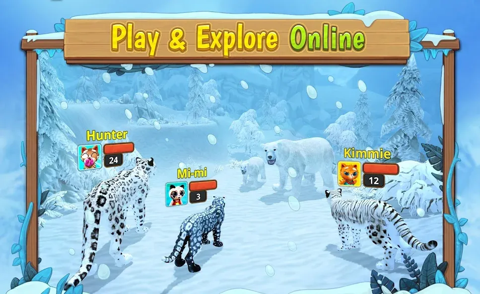 Snow Leopard Family Sim Online [МОД Mega Pack] Screenshot 3
