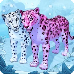 Взломанная Snow Leopard Family Sim Online  [МОД Mega Pack]
