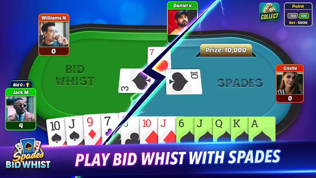 Spades: Bid Whist Classic Game (Бид Вист Классик) [МОД Unlocked] Screenshot 2