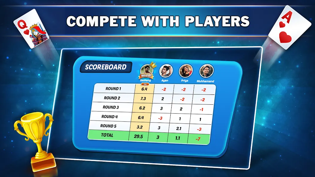 Callbreak Star - Card Game (Коллбрик Стар) [МОД Много монет] Screenshot 5