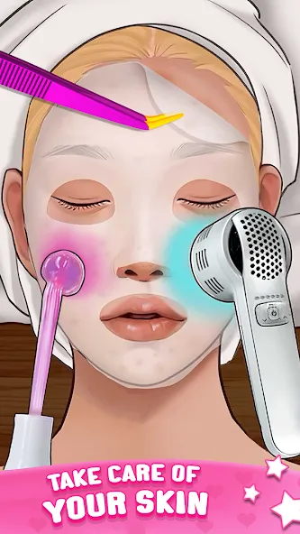 ASMR Doctor Game: Makeup Salon (АСМР автономная сенсорная меридиональная реакция) [МОД Много монет] Screenshot 4