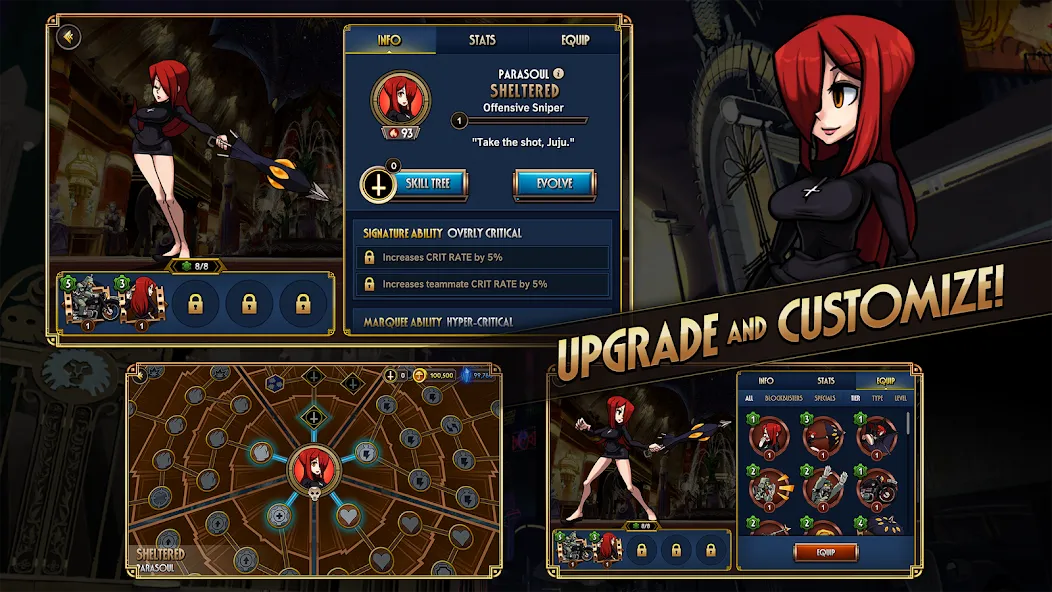 Skullgirls: Fighting RPG (Скулгрлз) [МОД Меню] Screenshot 4