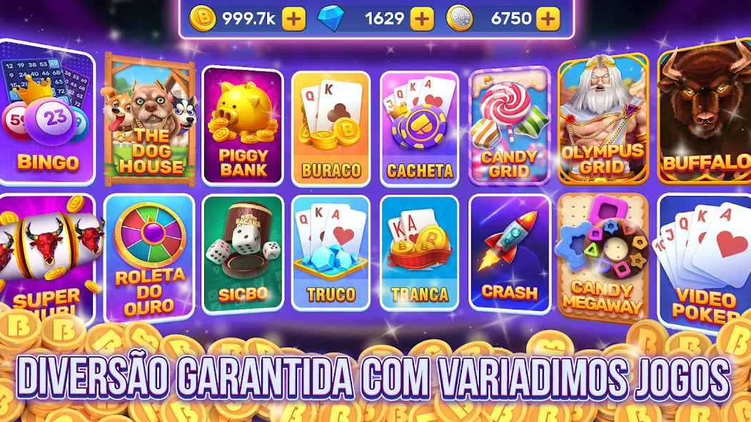 Bacana Games: Buraco & Slots (Бакана Геймс) [МОД Бесконечные монеты] Screenshot 1