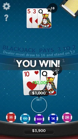 Blackjack 21 [МОД Unlimited Money] Screenshot 4