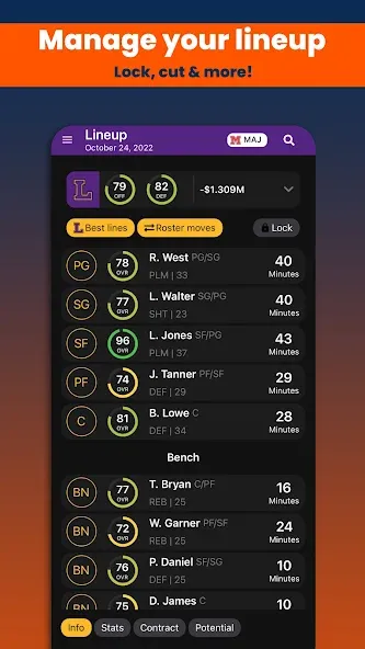 Basketball Legacy Manager 23 (Баскетбольный Легаси Менеджер 23) [МОД Menu] Screenshot 1