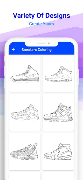 Basketball Shoes Coloring Book (Раскраска кроссовок для баскетбола) [МОД Бесконечные деньги] Screenshot 3