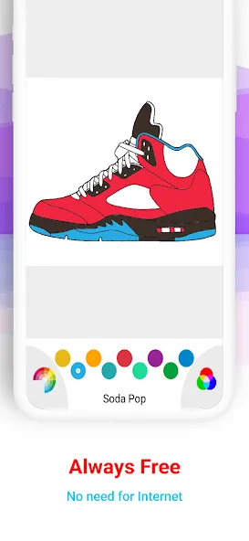 Basketball Shoes Coloring Book (Раскраска кроссовок для баскетбола) [МОД Бесконечные деньги] Screenshot 4