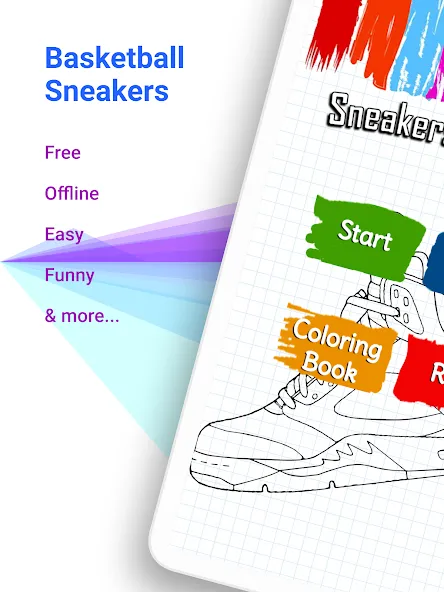 Basketball Shoes Coloring Book (Раскраска кроссовок для баскетбола) [МОД Бесконечные деньги] Screenshot 5