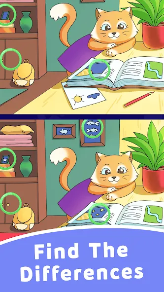 Find Differences: Cute Cats [МОД Все открыто] Screenshot 2