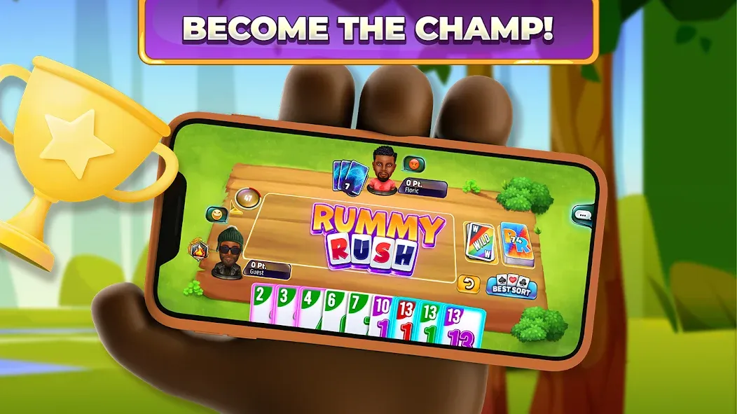Rummy Rush - Classic Card Game (Рамми Раш) [МОД Все открыто] Screenshot 5