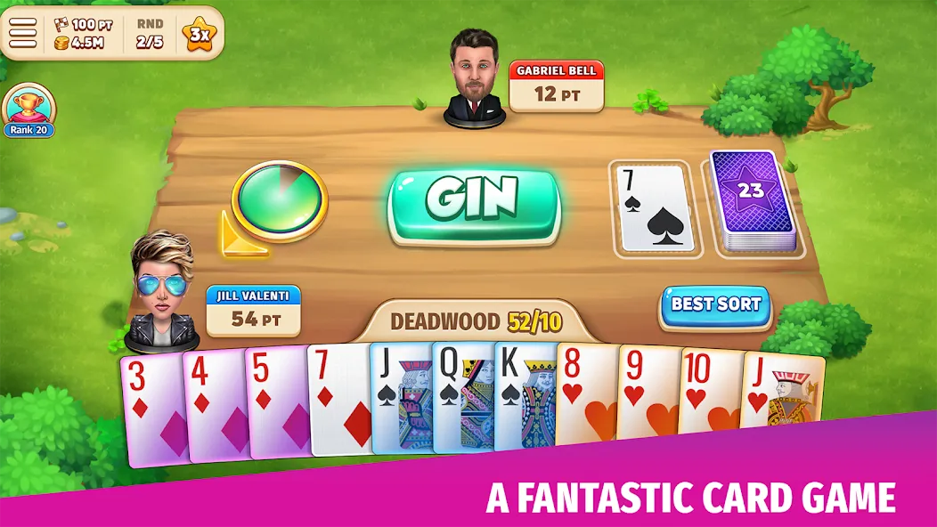 Gin Rummy Stars - Card Game (Джин Рамми Старс) [МОД Mega Pack] Screenshot 1
