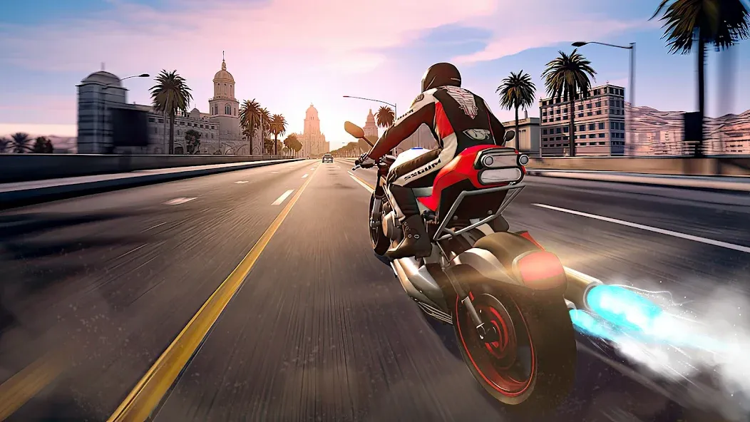 Traffic Bike Driving Simulator (Трафик Байк Драйвинг Симулятор) [МОД Бесконечные монеты] Screenshot 1