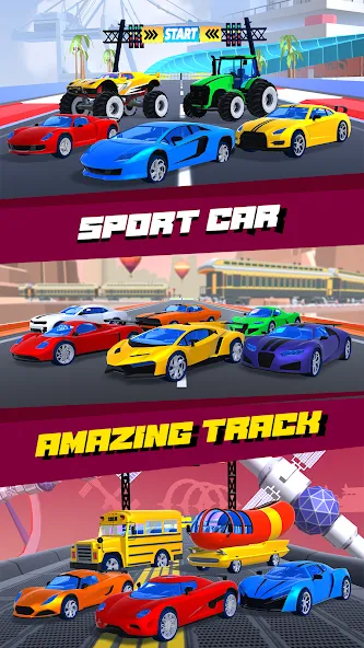 Car Race 3D - Racing Master (С 3D Гонки на автомобилях 3D) [МОД Все открыто] Screenshot 3