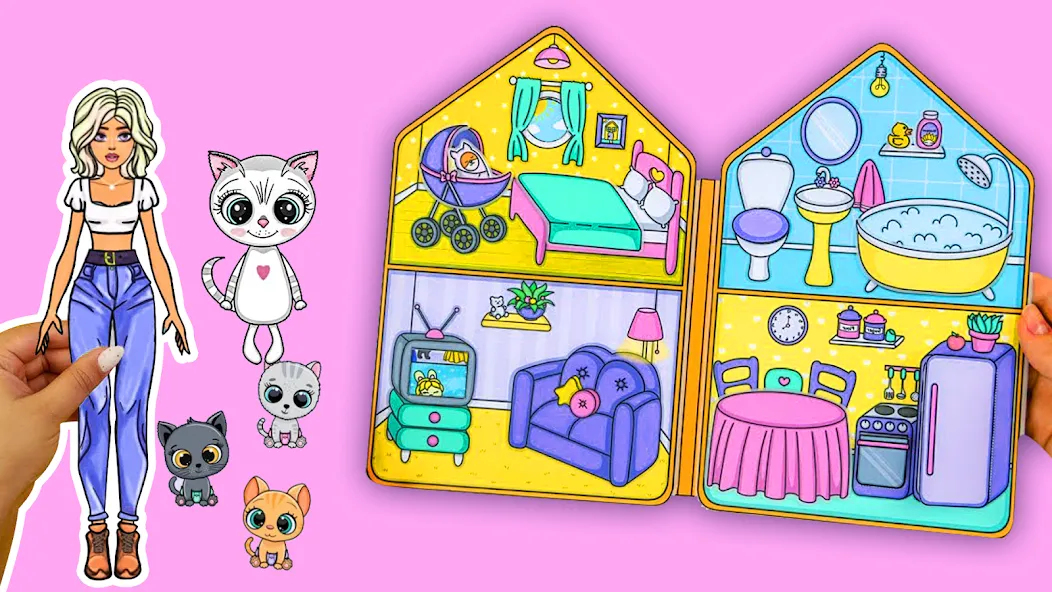 Doll Dress Up Makeup Girl Game (Чиби кукла одевает девушку игры) [МОД Unlimited Money] Screenshot 1