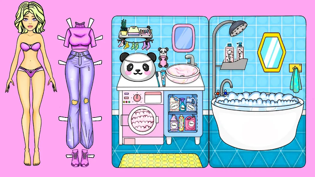 Doll Dress Up Makeup Girl Game (Чиби кукла одевает девушку игры) [МОД Unlimited Money] Screenshot 2