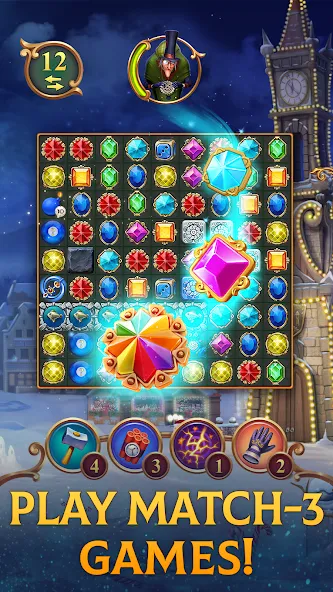 Clockmaker: Jewel Match 3 Game [МОД Бесконечные монеты] Screenshot 1