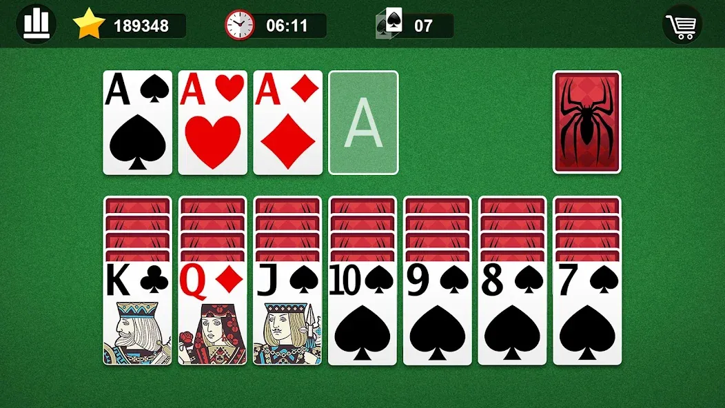 Spider Solitaire [МОД Меню] Screenshot 4