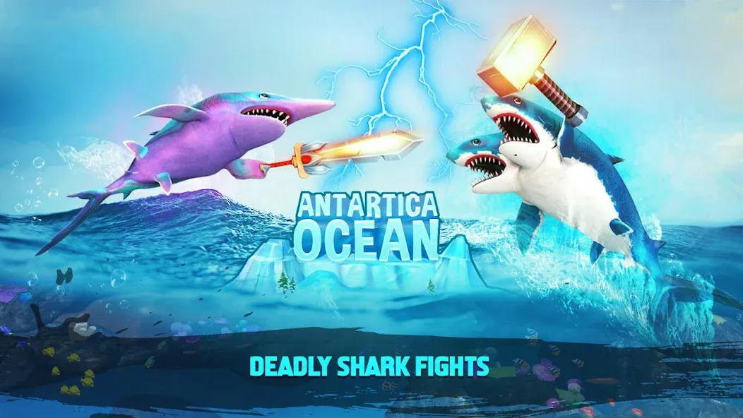 Double Head Shark Attack PVP [МОД Mega Pack] Screenshot 1
