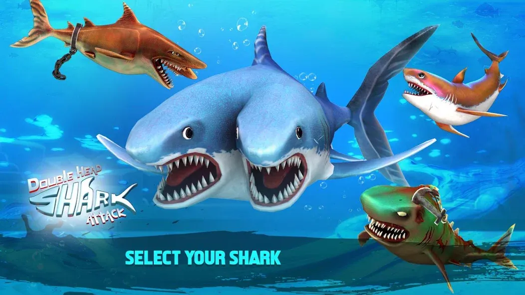 Double Head Shark Attack PVP [МОД Mega Pack] Screenshot 2