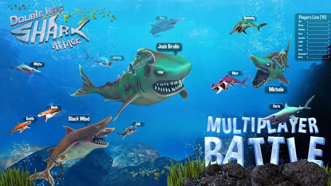 Double Head Shark Attack PVP [МОД Mega Pack] Screenshot 4