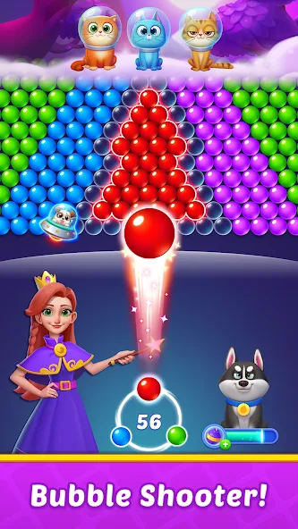 Bubble Shooter Kingdom [МОД Unlocked] Screenshot 2