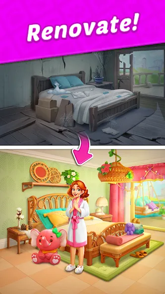 Design Blast - Match & Home [МОД Много денег] Screenshot 1