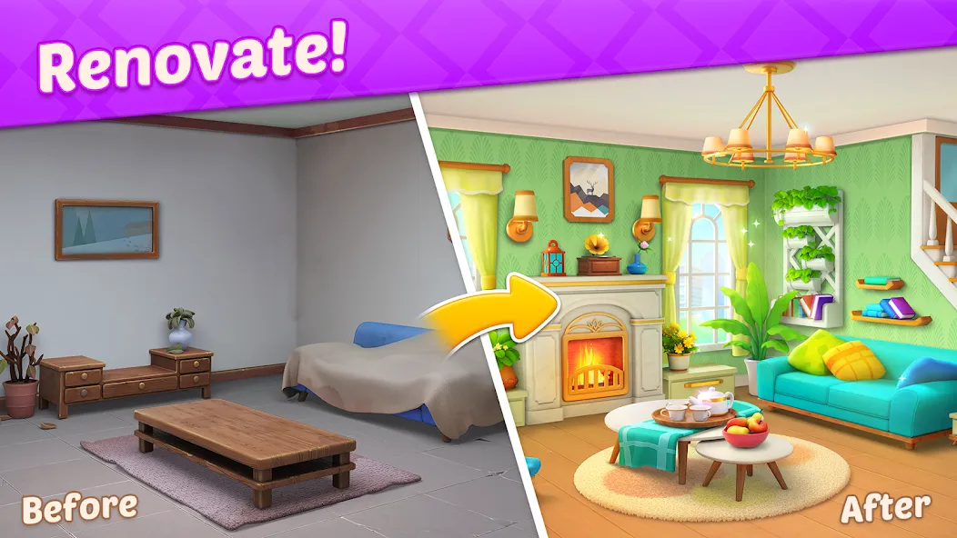 Design Diary - Match 3 & Home [МОД Unlimited Money] Screenshot 1