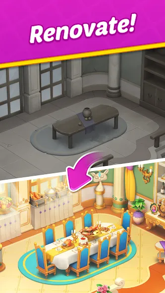 Jewel Manor - Home Design [МОД Бесконечные монеты] Screenshot 1