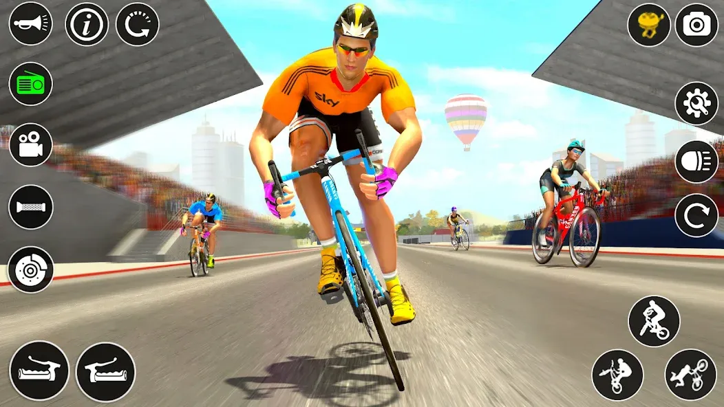 BMX Cycle Race 3d Cycle Games (гонка на велосипедах 3D игры на велосипеде) [МОД Много монет] Screenshot 2