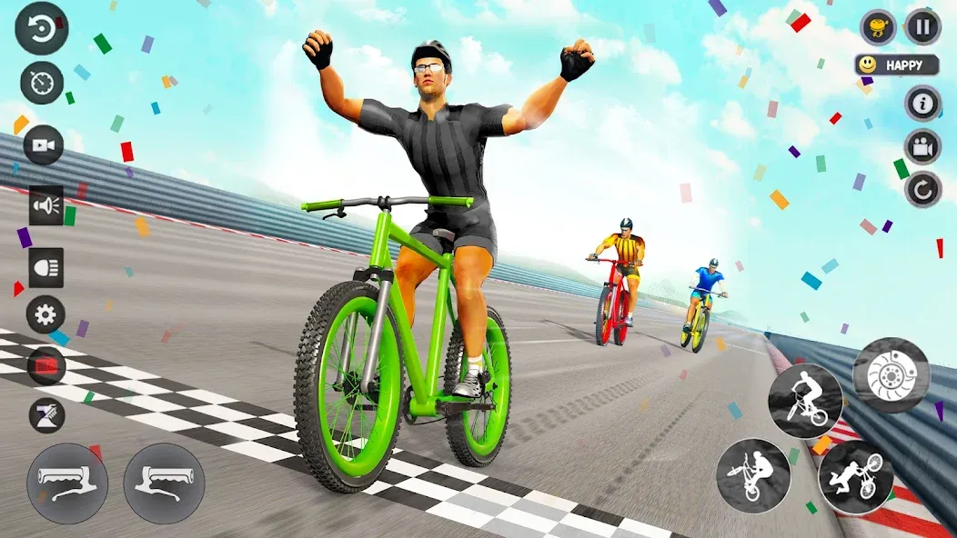 BMX Cycle Race 3d Cycle Games (гонка на велосипедах 3D игры на велосипеде) [МОД Много монет] Screenshot 3