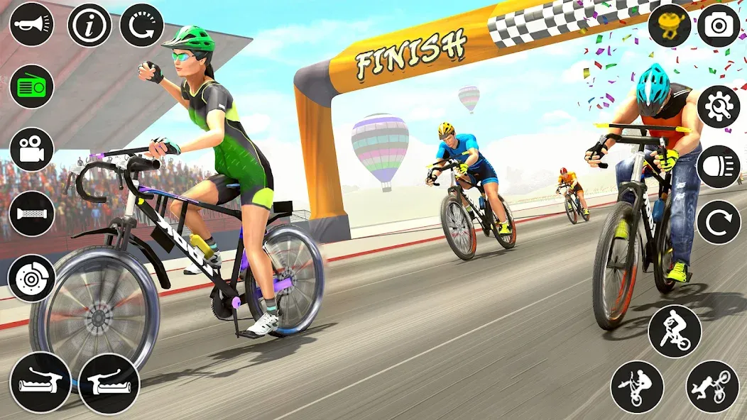 BMX Cycle Race 3d Cycle Games (гонка на велосипедах 3D игры на велосипеде) [МОД Много монет] Screenshot 4