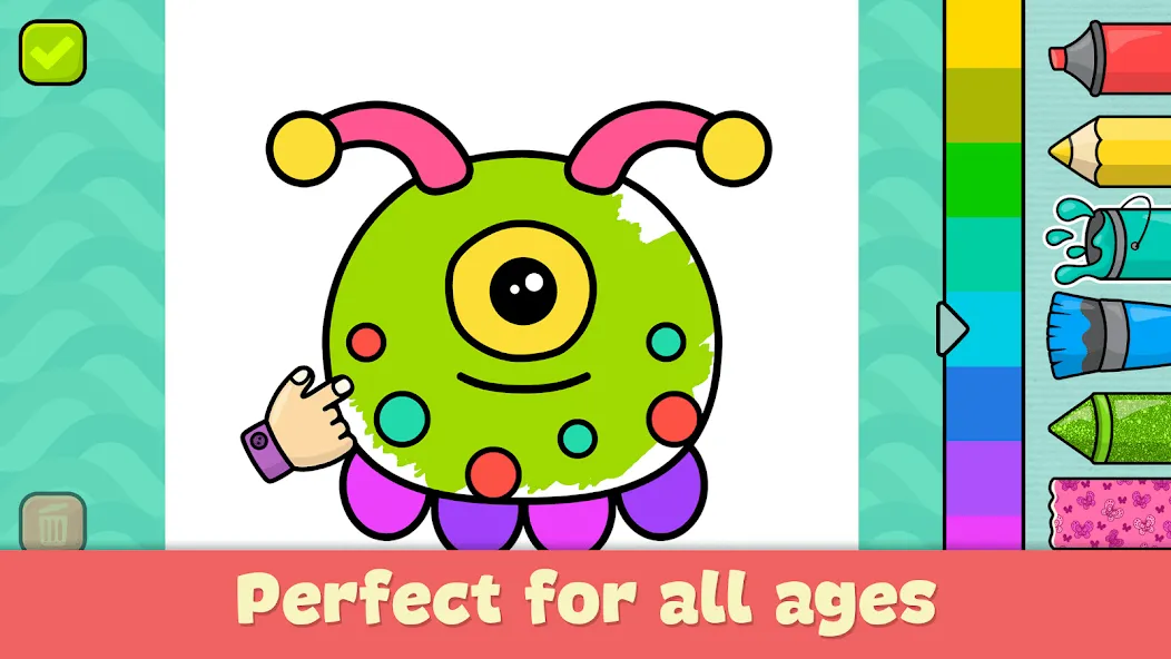 Coloring Book - Games for Kids [МОД Бесконечные монеты] Screenshot 1