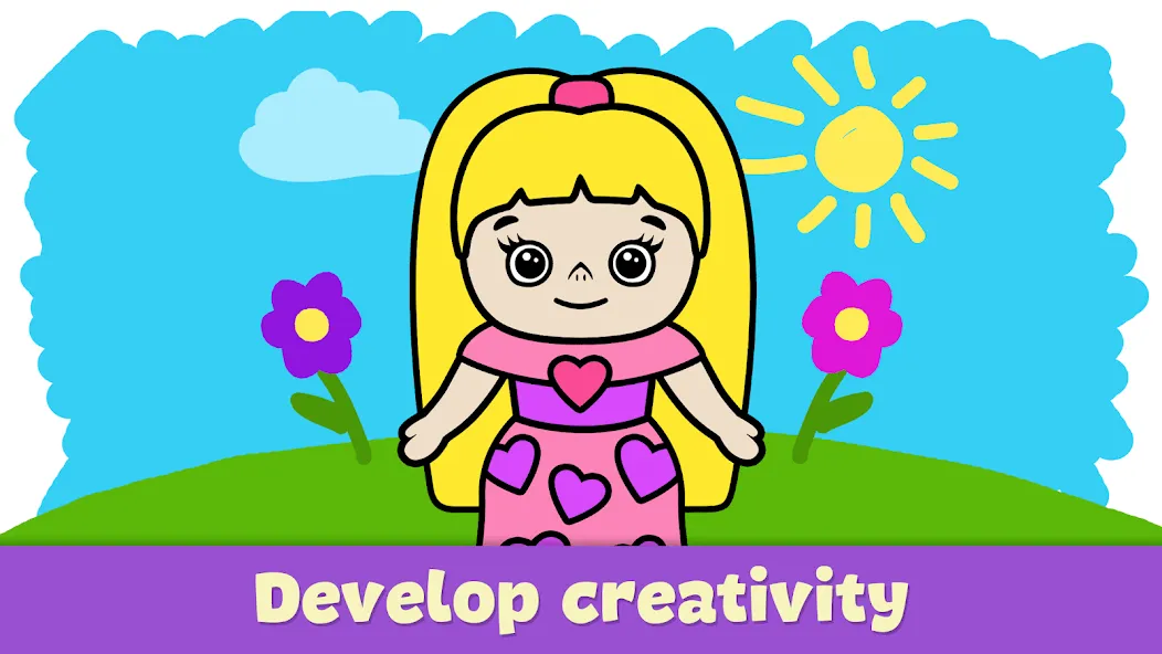 Coloring Book - Games for Kids [МОД Бесконечные монеты] Screenshot 3