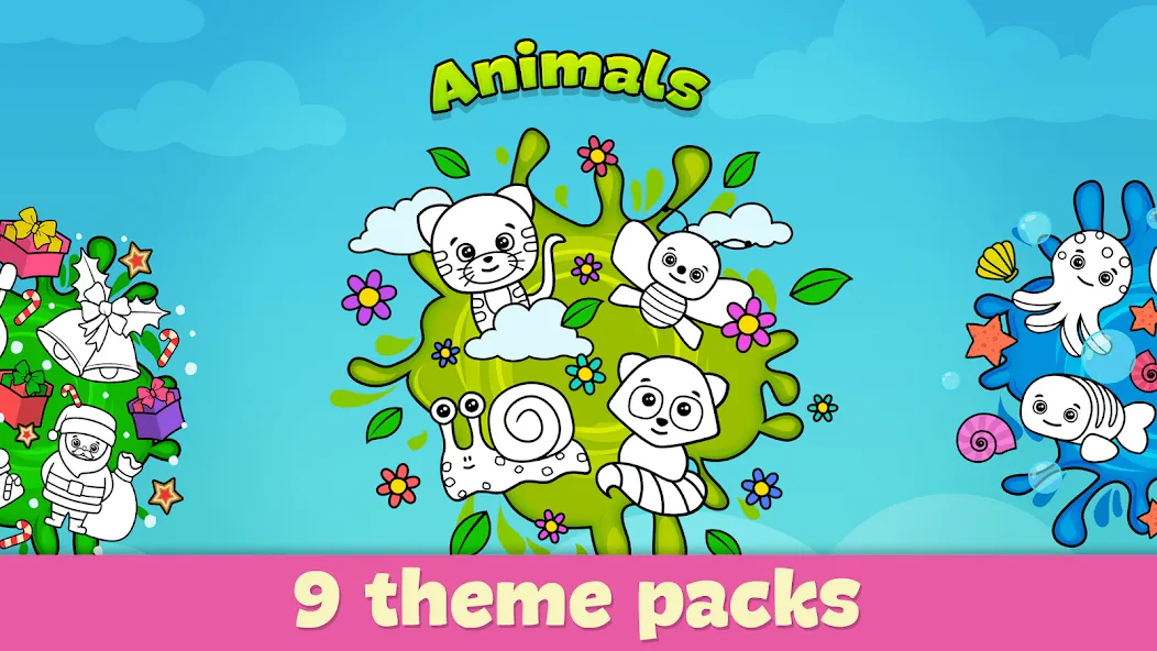 Coloring Book - Games for Kids [МОД Бесконечные монеты] Screenshot 4