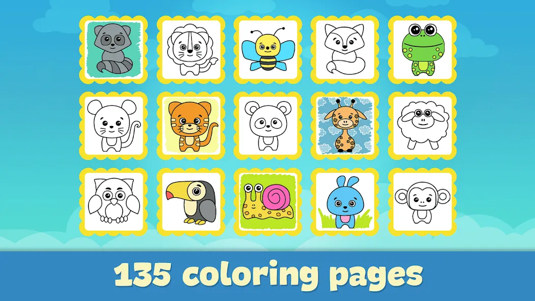 Coloring Book - Games for Kids [МОД Бесконечные монеты] Screenshot 5
