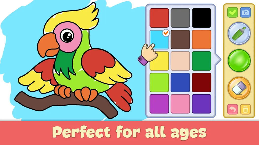 Kids Coloring & Drawing Games [МОД Бесконечные монеты] Screenshot 1